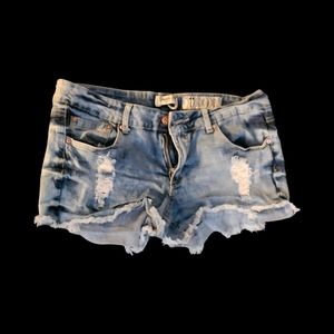 Womens Jean Shorts, Size 11, Blue denim